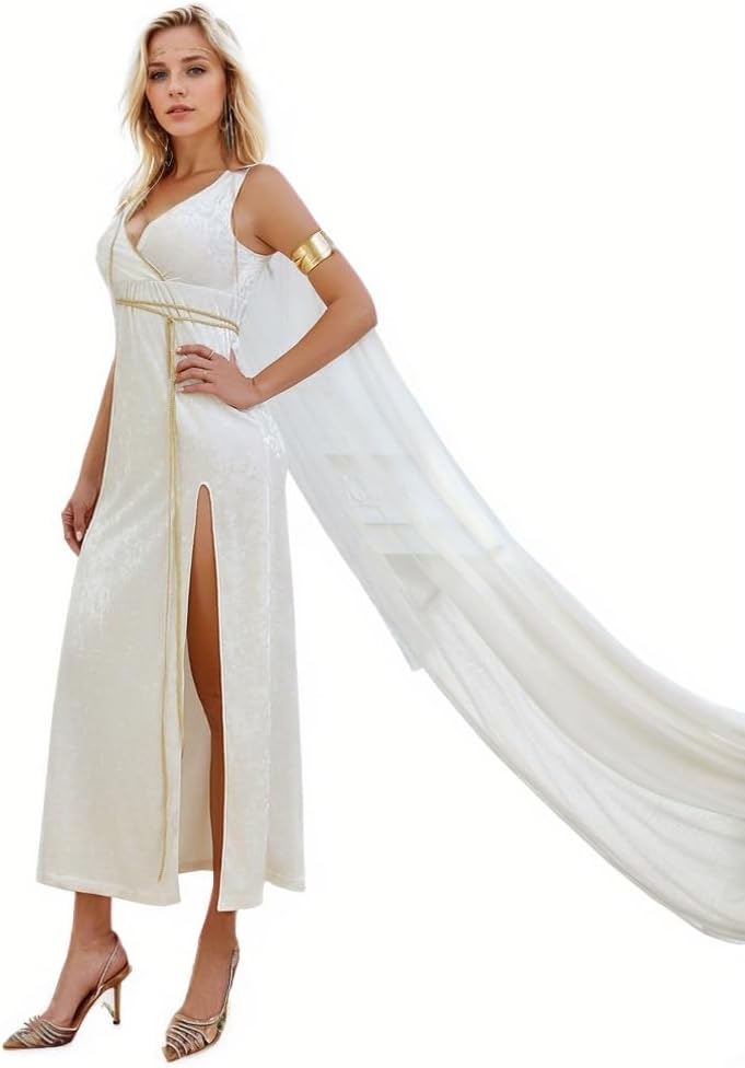 Khanda Womens Greek Goddess Costume Cosplay Glorious Venus Greek Goddess Costume Halloween Costumes Toga Dress Sexy