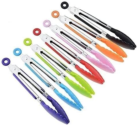 1pc Heat-Resistant Food Tong Creative Non-Slip Nylon Bread Tong Serving Tong Kitchen Tools BBQ Tools Accessories Tongs(B)