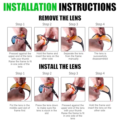 Foto von X-TIGER Fahrradbrille, Herren Damen Sportbrille, UV400 mit 5 Wechselgläser,Starker TR90 Frame, mit Montierbarem Brillenband & Ohrhaken, Outdoor-Sport/Radfahren/Laufen/Autofahren/Angeln/Golf