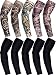 10 Pairs Men's Cooling Arm Sleeves Long Fingerless Gloves Anti-Slip Sun Protection Arm Sleeves (Color Set 2)
