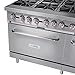 KoolMore KM-CRG60-NG 60 in. 6 Burner Commercial Natural Gas Range with 24 in. Griddle