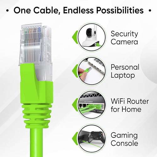 Image of Mr. Tronic 100m Cat 6 Ethernet Cable (Green, 100 Meters, Compatible with Routers, Modems, Switches, Smart TVs, PCs, Laptops, Phones, 4K HDTVs, Video Game Consoles)