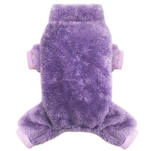 Pull en peluche pour chien Idepet violet M vêtement nuit chiot - 3
