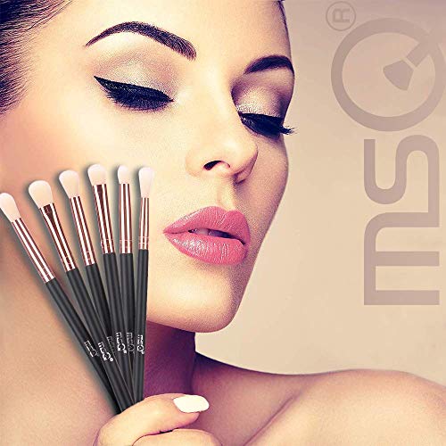 Msq Eye Brush Set Rose Gold 6Pcs Eyeshadow Set Eyebrow Brush Makeup Brushes Eyeliner Brush For Eyeshadow, Eyebrow, Eyeliner, Blending, Concealer, Best For Gifts #TOP4