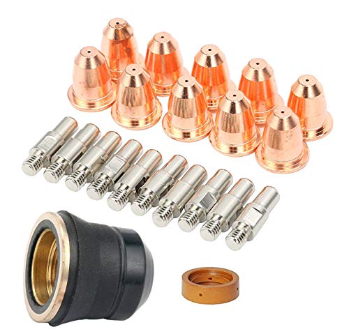 Donwind PR0110 Tip 0.8 PD0116-08 Shield Cup PC0116 Diffuser PE0106 plasma cutter Consumables For Trafimet S45 Torch,22pk