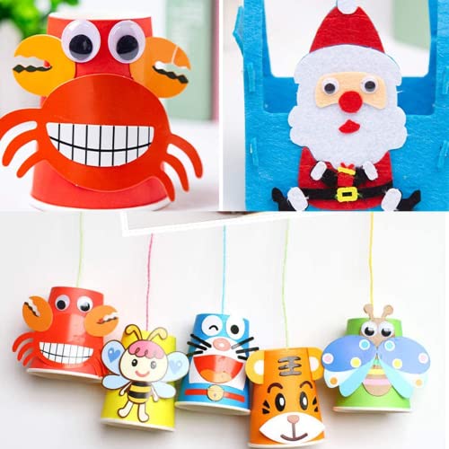 fingooo 1 inch googly wiggle eyes with self adhesive 100-pack for diy art crafts