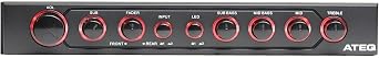 Autotek ATEQ 4-Band Audio Equalizer with Built-in 2-Way Crossover, 1/2 DIN, re-amp EQ with Front/Rear Active Crossover with 2 Gravity Magnet Phone Holder Bundle