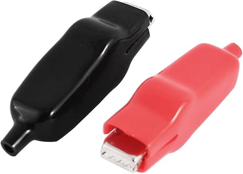 IIVVERR 2 Pcs 76mm Plastic Coated Battery Metal Alligator Clips Clamps (2 piezas 76mm recubierto de plástico de metal pinzas de cocodrilo abrazaderas