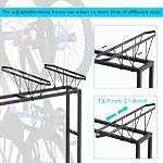 YBING Freestanding Bike Rrack Garage - 4 Bikes Vertical Bike Storage Stand, Floor Stand Bike Racks for Home and Garage Organizer, Indoor, Outdoor - Image 4