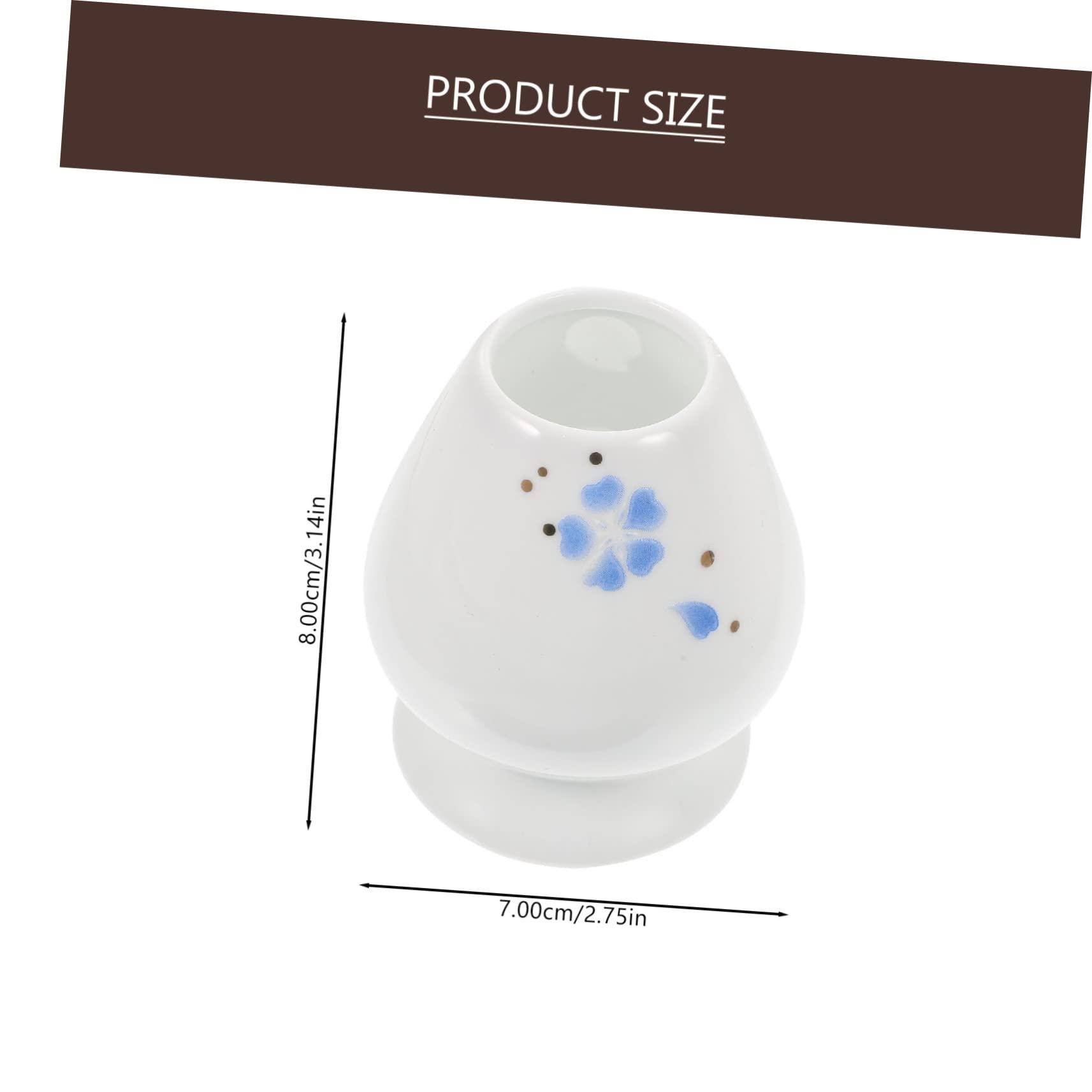 OKUMEYR Japanese Ceramic Matcha Whisk Holder Portable Decorative Whisk Container for Matcha Powder Compact and Easy to Clean Tea Accessory present for Matcha Lovers