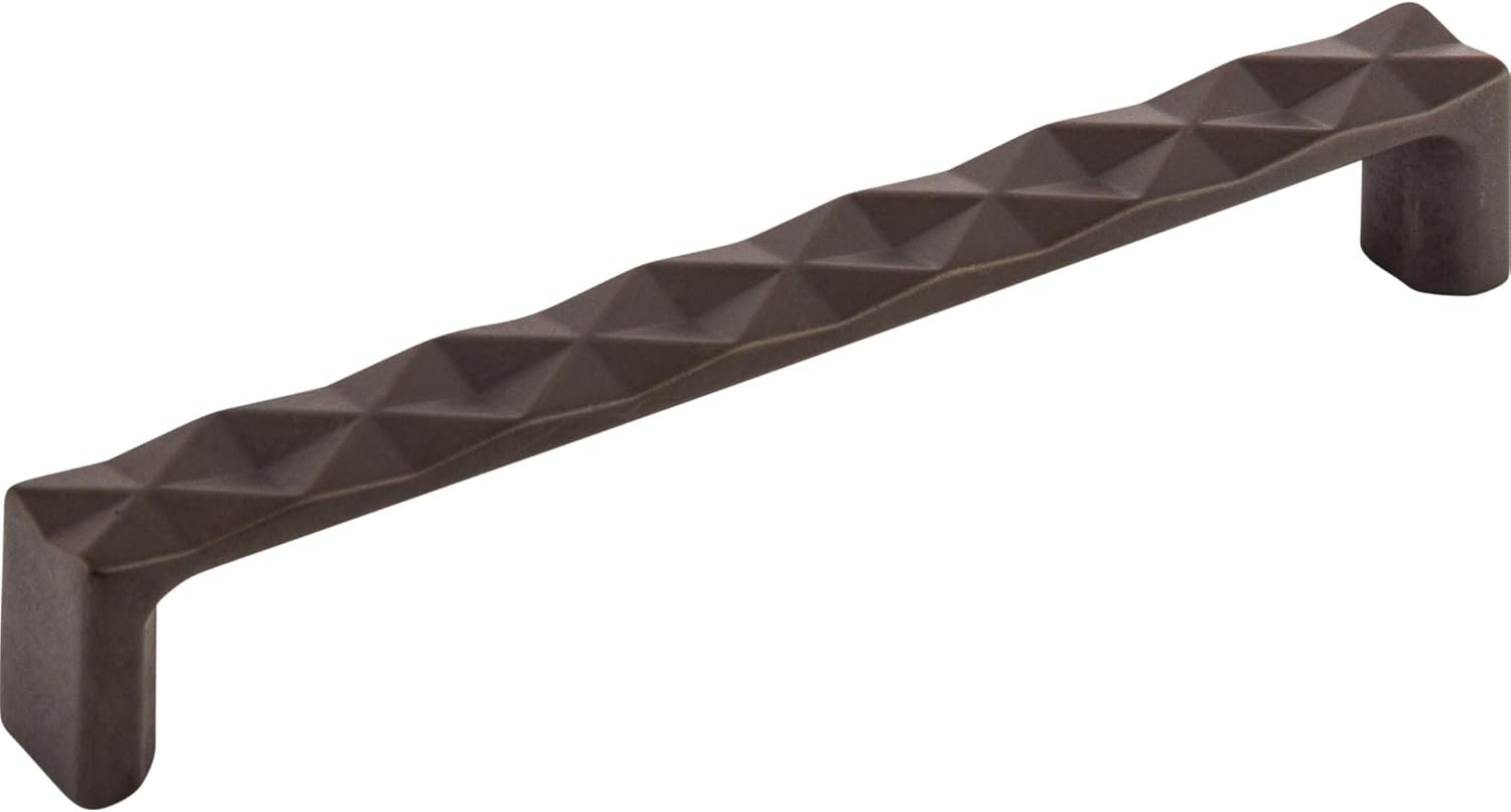 Top Knobs TK563BLK Mercer Collection 6-5/16" Quilted Pull, Flat Black