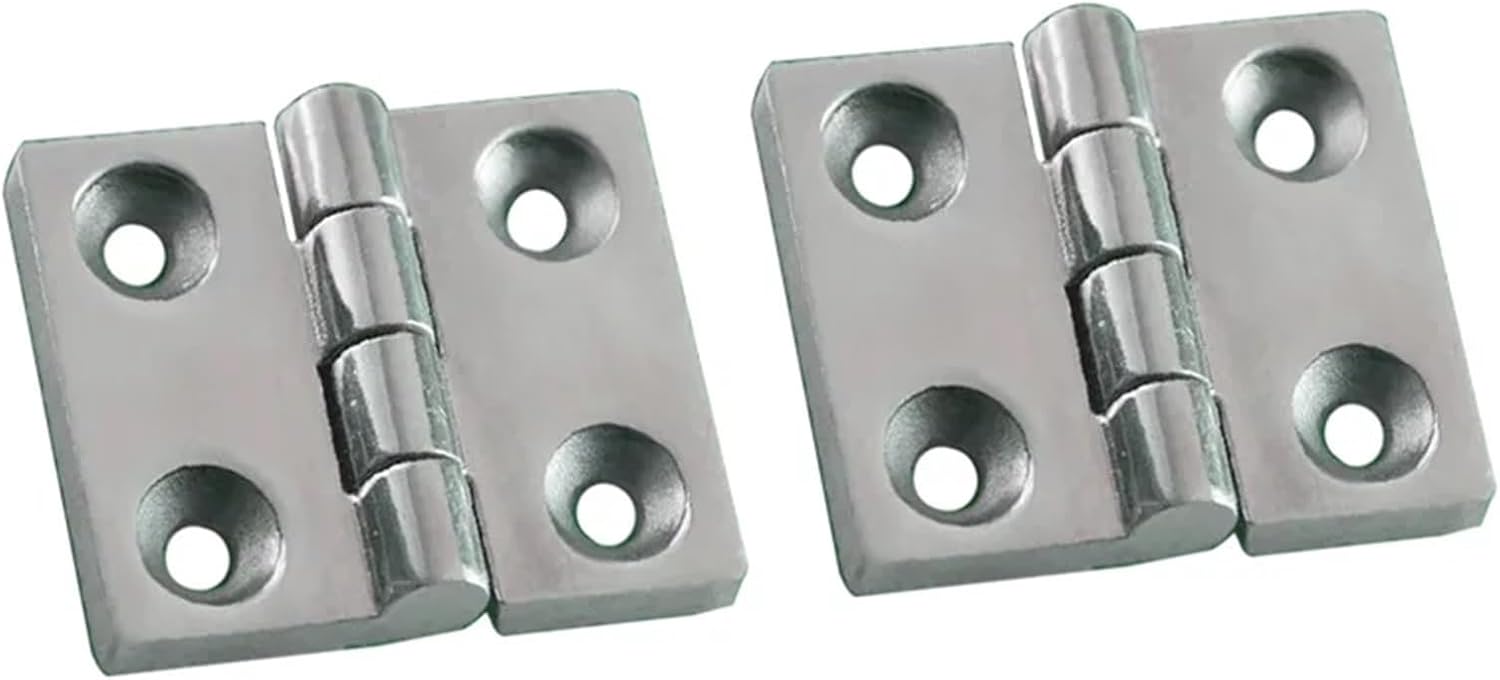 Stainless Steel Hinge Door Cabinet Hinges Concealed Hinge Door Electric Box Machine Hinge CL50 1Pcs(Drawing- Stainless)