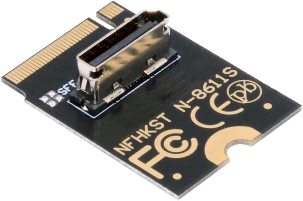 Chenyang Oculink SFF-8612 SFF-8611 to PCI-E 4.0 NVME M.2 M-Key 2230 Vertical Host Adapter for U.2 SSD & eGPU
