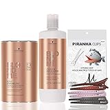 Schwarzkopf BlondMe Premium Lightener 9+ Dust Free Powder Bleach 450 grams, Schwarzkopf BlondMe...