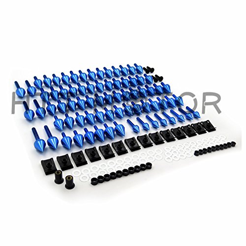 Httmt Mt215-017- Blue Universal Spike Fairing Windscreen Bolts Compatible With Cbr 600 929 954 900 Rr #TOP2