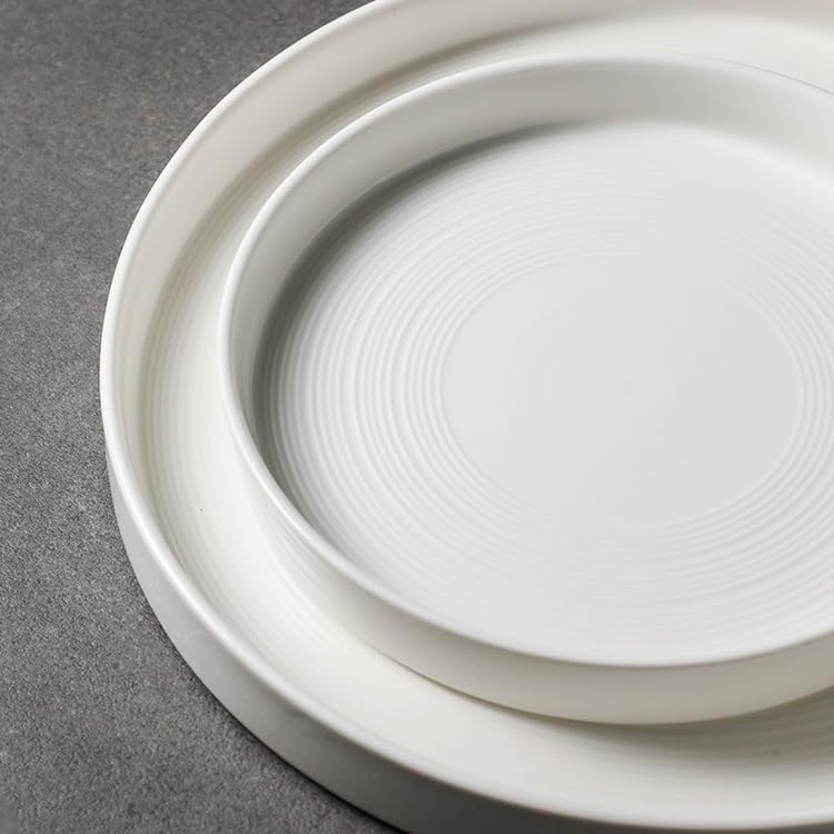 Talerz obiadowy talerze do naczyń biały talerz obiadowy serwujący ceramiczny stek zachodni talerz obiadowy można układać w stos