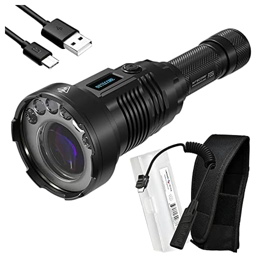 Nitecore P35i LEP Flashlight, 3000 Lumen 1804 Yards Long Throw USB-C Rechargeable with LumenTac Organizer, for Hunting Search and Rescue