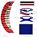 HENGDA KITE 2.5m Dual Line Stunt Parafoil Kites Soft Stunt Kite for Beach Red with Flying Tool