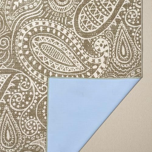 Image of Welspun Wonder-Full Polyester Carpet for Hall, Bedroom & Dining Area | 981 GSM | Anti-Skid | 2x5 Feet | Light Brown