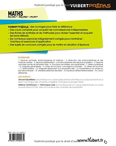 Maths PC PC* PSI PSI* PT PT* (Vuibert prépas) (Edição Francesa)