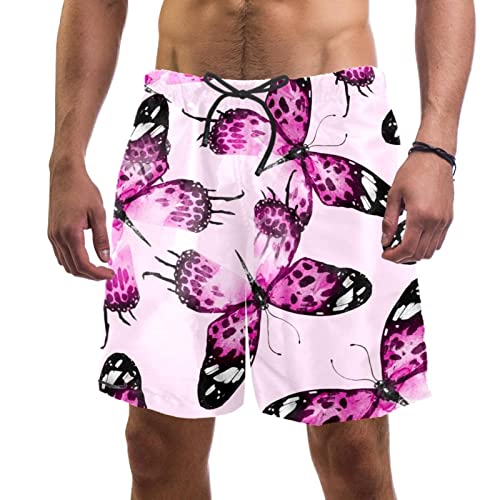 Maillot de bain pour hommes HadHfun motif papillon violet