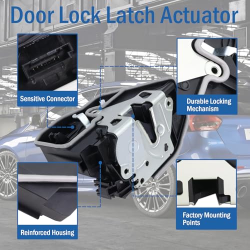 Image of Rear Right Passenger Side Door Lock Latch Actuator Compatible with BMW 135i, 118i, 320i, 328i, 330i, 528i, 535i, Door Latch Replaces 51227202148, 51224389476, 937-825, 51227060296