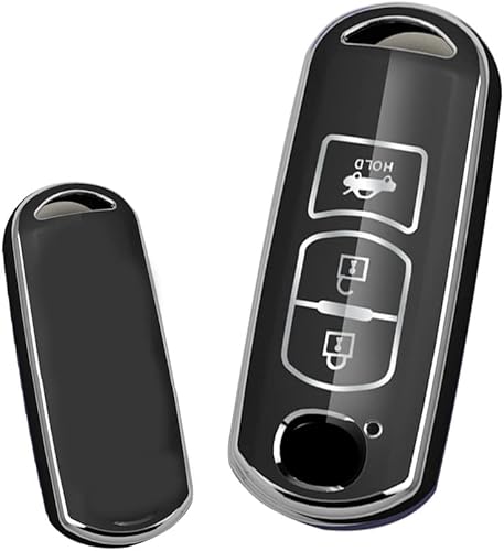 Miniatura 3 de ontto Funda para llave inteligente compatible con Mazda de 3 botones para Mazda 2, 3, 5, 6, 8, CX3, CX5, CX7, CX9, MX5, protector de llave de