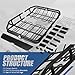 Auto Dynasty Roof Rack Cargo Carrier Basket Fits Vehicles with Crossbars, Universal Car Top Luggage Holder for Cars Trucks SUVs, 68 x 41 x 8 Inch, Rough Textured Powdercoat Black Mild Steel