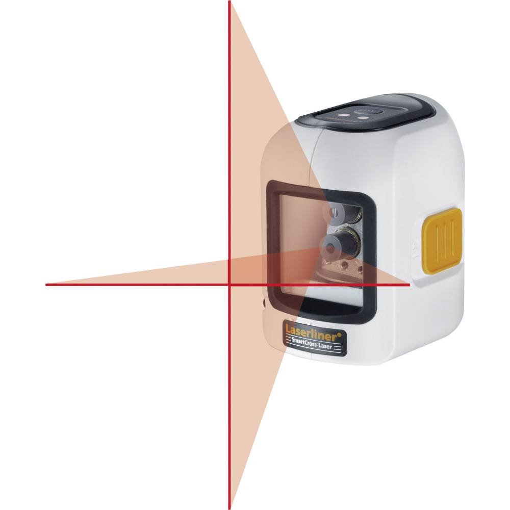 Livella Laser A Linee Intersecanti Con Funzione Di Inclinazione. Campo Di Orientamento 5°, Precisione 5 Mm/ 10 Mt. Due Linee Laser Azionabili Singolarmente. Segnali Ottici Indicano Quando L'Apparecchio Si Trova Al Di Fuori Dell'Area Di Livellamento. Batte