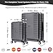 Luggage Depot 2 Pieces Luggage Set, 20 Inch Cabin Suitcase & 28 Inch Large Expandable Suitcase, TSA Lock, 360° Wheels, Cup Holder, ABS Hardshell, Maximum Versatility Bundle for Any Journey, Grey