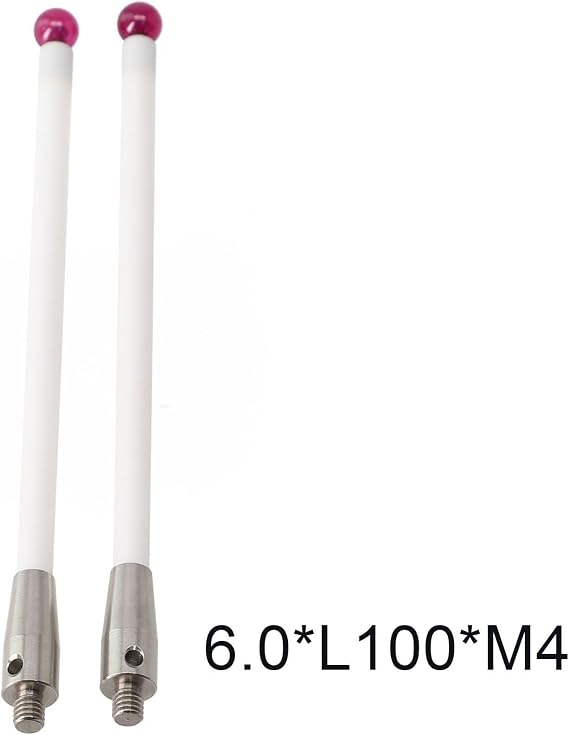 For Renishaw A-5000-3712 Matched Stylus 2 Pack 100mm Ceramic Stem 6mm Ball Tip for Coordinate Measuring Machine Calibration