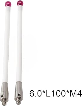 For Renishaw A-5000-3712 Matched Stylus 2 Pack 100mm Ceramic Stem 6mm Ball Tip for Coordinate Measuring Machine Calibration