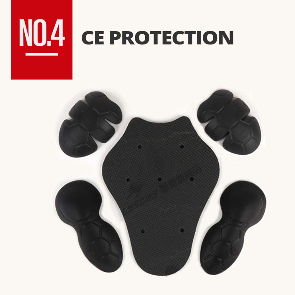 GJXJY Chaqueta de Moto Impermeable y Transpirable Protectores de EVA Extraíbles Forro Térmico Extraíble para Hombre de Toda Estaciòn