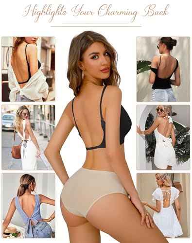 Soutien-gorge sans armature sexy deep V brassiere convertible comfit