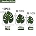 LJDJ Tropical Leaves Palm Set of 36 - Artificial Silk Fabric Monstera Decoration Leaf 3 Different Sizes Hawaiian Luau Jungle Beach Theme Party Supplies Table Decor Accessories