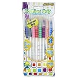 Promarx Fashion Grip Ballpoint Pens, 1.0 mm, Assorted Ink, 8 Count