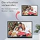 KASTISS Digitaler Fotorahmen, Digitale Bilderrahmen, 15-Zoll Elektronischer Digitaler Fotorahmen, HD-Display, Mit Fernbedienung Unterstützung SD-Kartenslot, Kalender Wecker, Wandmontage (Schwarz)