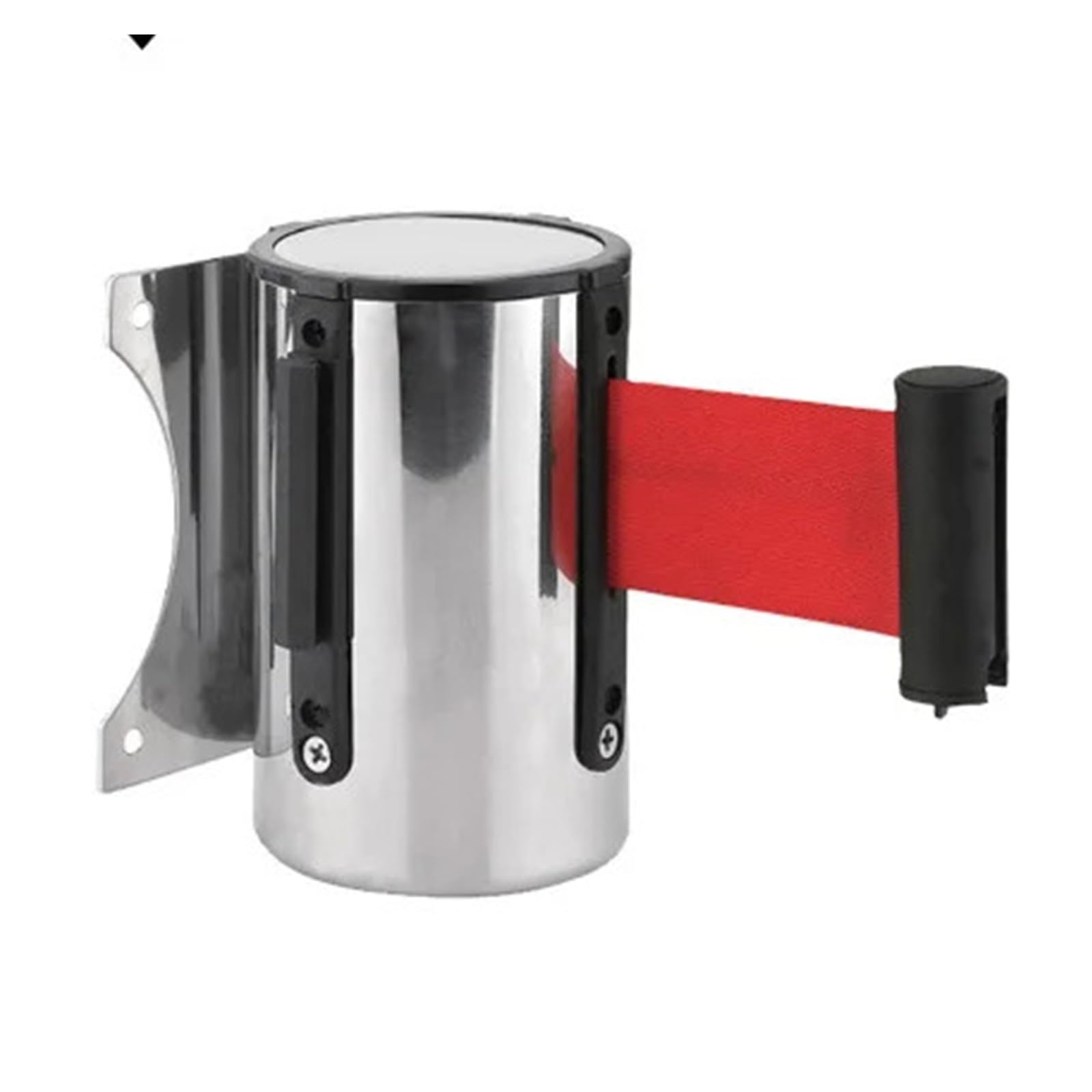 Barrière de sécurité murale rétractable de 5m avec sangle d'avertissement rouge et blanche