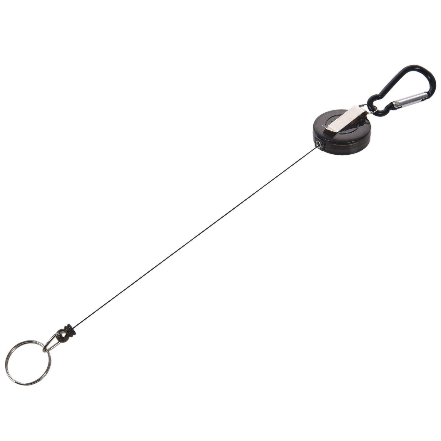 2er-Set YoYo-Abzeichenrollen Mit Karabiner – Rot, 55 Cm Draht, Für Ausweise & Schlüssel