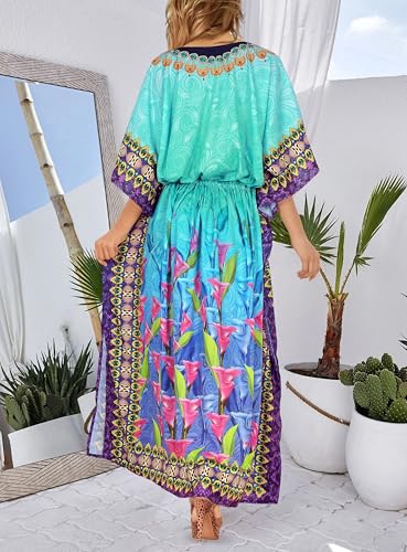 LA LEELA Women's Caftan Long Boho Evening Gown4