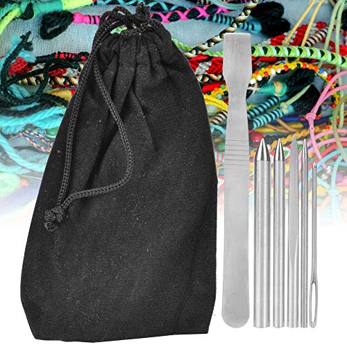 6Pcs Set Stainless Steel Paracord Weaving Stitching Lacing Needles Set Bracelet Knitting DIY Tool Lacing Leathercraft Needle for Paracord