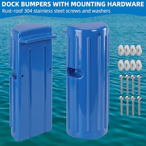 Image of Dock Bumper Fender,Boat Dock Bumpers for Edge or Side,Marine Fender Guard Vertical Protection,Durable Construction,Include Mounting Hardware