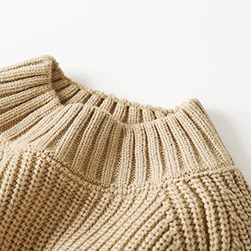 Solid Color Thick Sweater for Kids Round Neck Knit Pullover for Boys Girls Childs Long Sleeve Knitwear Winter4