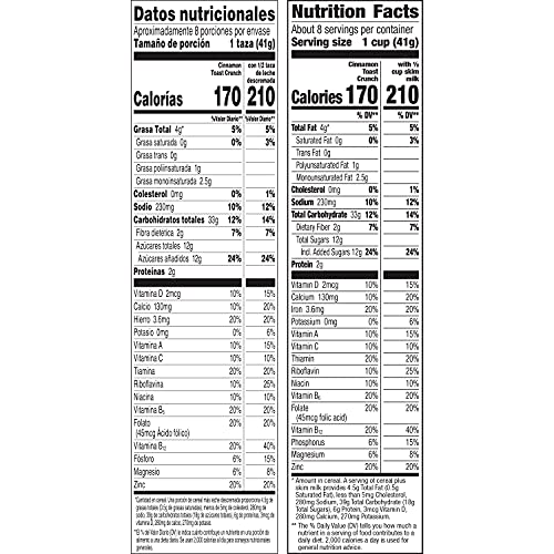 Cinnamon Toast Crunch, Breakfast Cereal, Cinnamon Sugar Squares, 12 Oz #TOP7