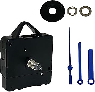 Kit de reparación de reloj, mecanismo de movimiento de batería, motor de repuesto para reparación de relojes, manecillas de plástico de colores, ROHS (2, 55 mm, azul)
