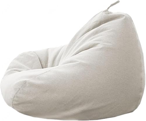 Miniatura 10 de NIBHZ Funda de hojaldre de pera sin relleno, de lino y algodón, con cojín de pera, puf, sofá perezoso, funda moldeable, verde, 27.6 x 31.5 in