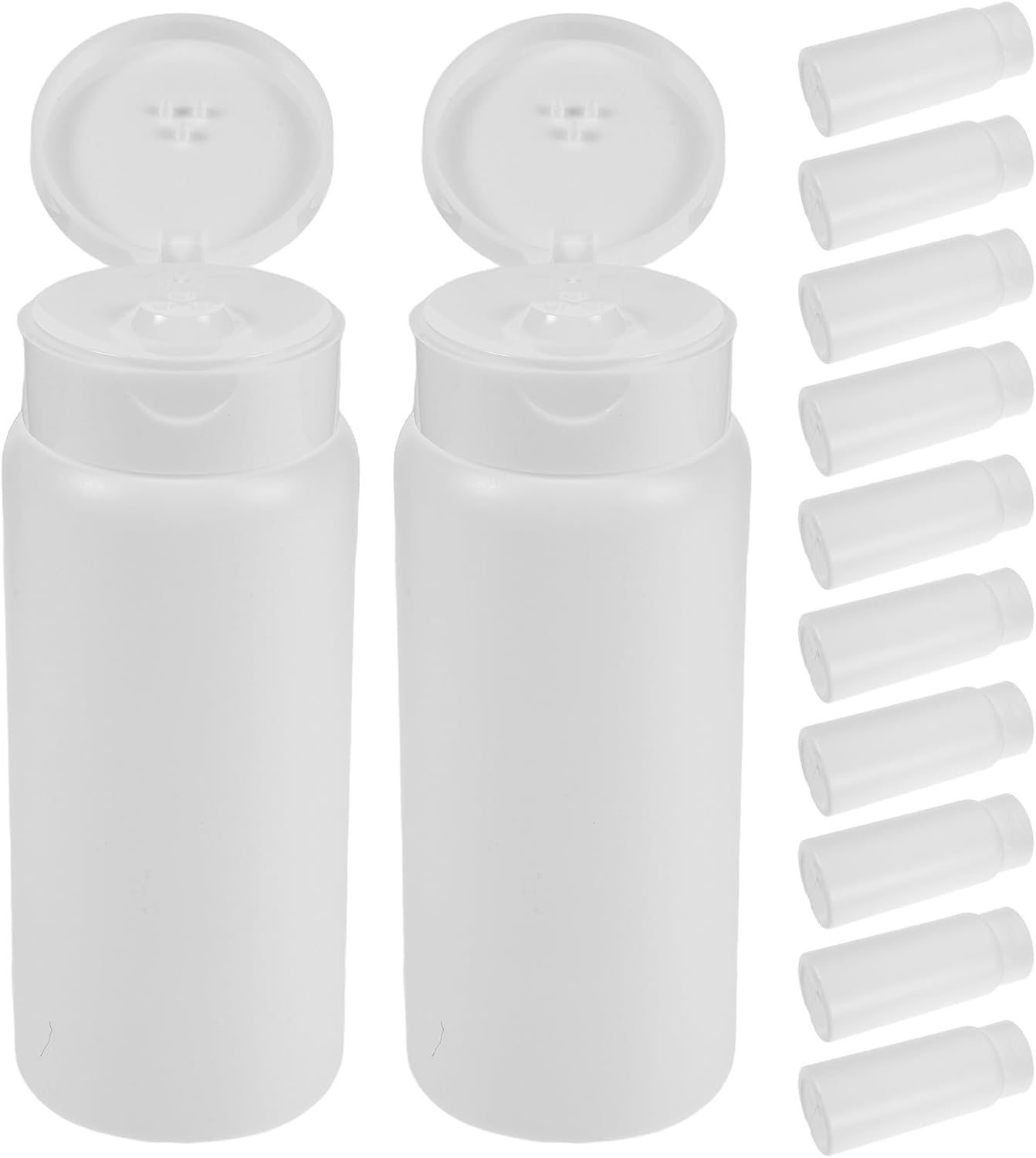 12pcs Baby Powder Shaker Bottles - 100g Empty Talcum Powder Dispenser with Flip Cap for Travel, Home Or Nursery - Refillable Plastic Round Bottle