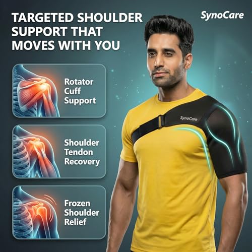 Image of Universal Shoulder Brace Support for Men & Women | Neoprene Shoulder Strap for Both Left & Right Arm, Compression Sleeve for Torn Rotator Cuff, AC Joint Pain Relief & Dislocated Shoulder