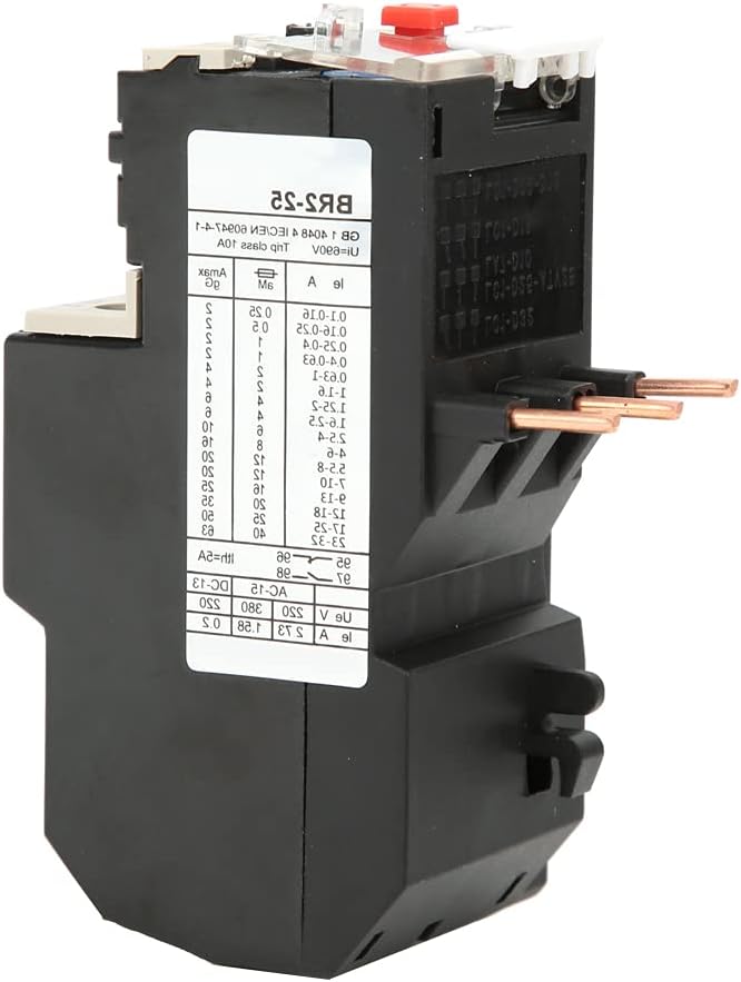 Thermal Overload Relay, 50-60Hz Overload Overload Protection Relay, 7A-10A Automatic for Thermal Relay Temperature Compensation Electric Motor Trip Indication