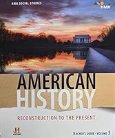 American History: Reconstruction to the Present Teacher Guide Volume 5A, 9780544932814, 0544932811 0544932811 Book Cover